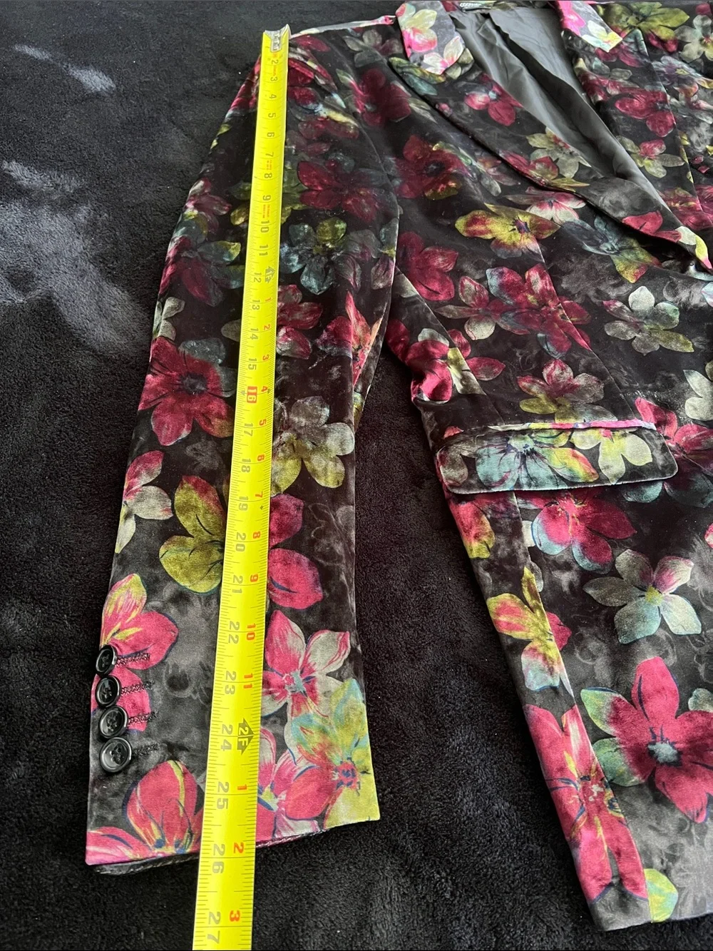 Floral Velvet Blazer - Multicolor